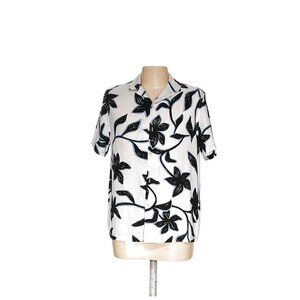 ASOS White Floral Short Sleeve Shirt